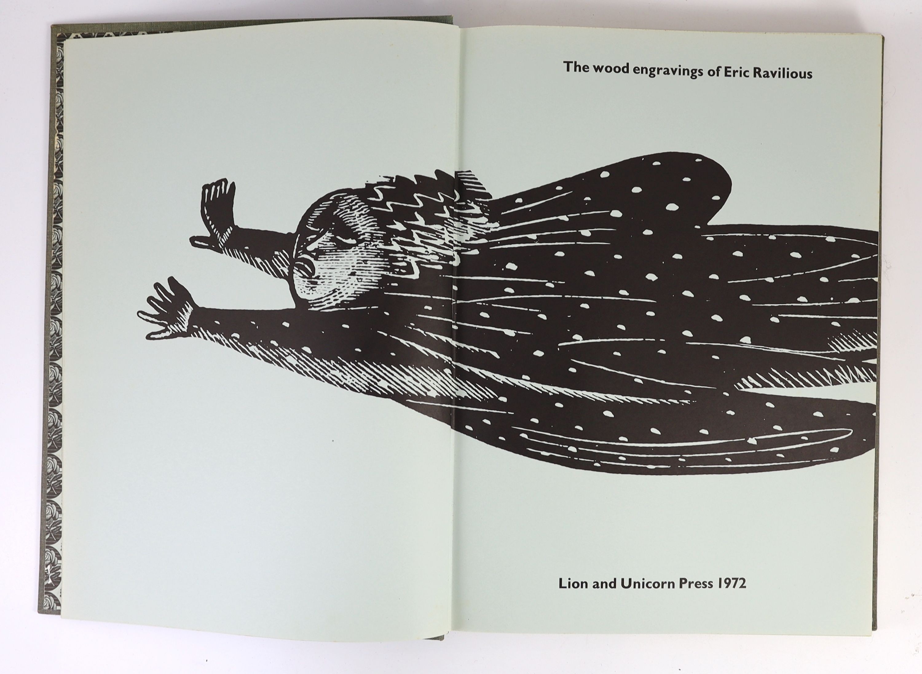 Ravilious, Eric - The Wood Engravings of Eric Ravilious, second issue, one of an unspecified number [500], introduction by J.M. Richards, folio, original cloth, Lion and Unicorn Press, London, 1972